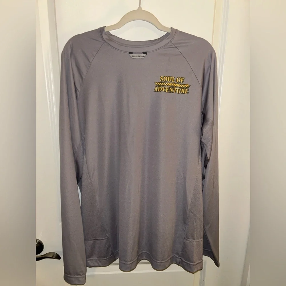 Soul of Adventure Gray Long Sleeve “captain” Rash Guard/Fishing Shirt